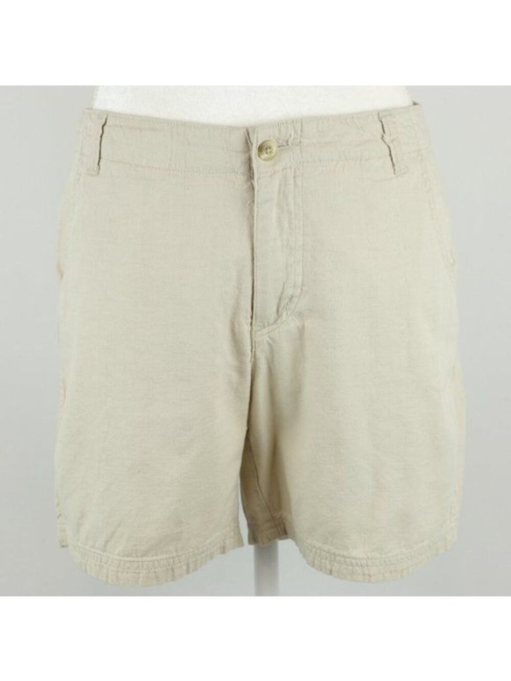 Columbia Women's Size 6 Cream Cotton Blend Mid Rise Woven Casual Shorts